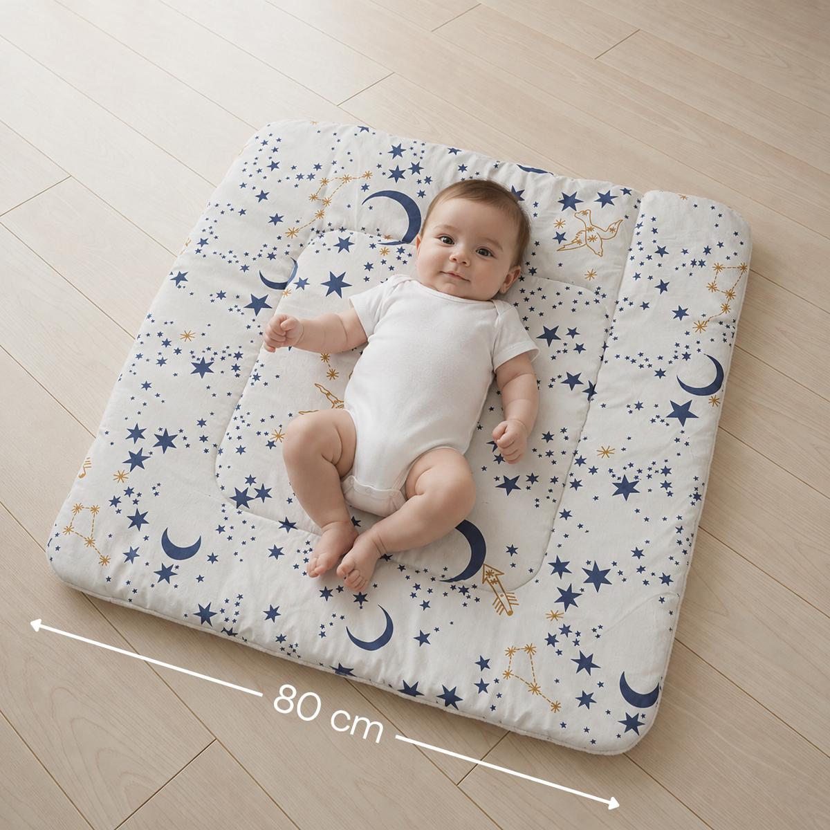 Baby Swaddle Blanket – Navy Stars