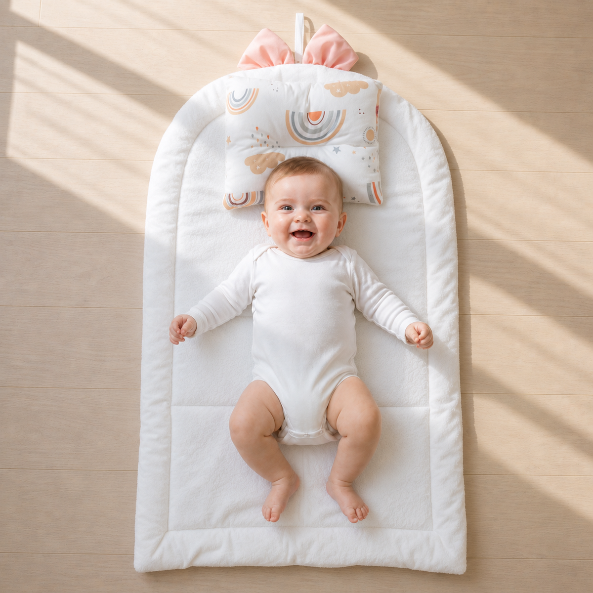 مفرش تغيير كلاودي هاجز - Changing Mat – Cloudy Hugs | Luly Baby - مفرش تغيير حفاضات عملي ومقاوم للماء لتغيير الحفاض بسهولة وأمان