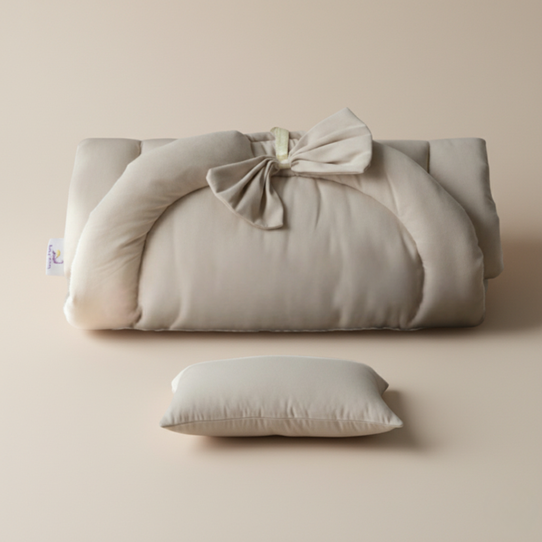 مفرش تغيير بلين بيج - Changing Mat – Plain Beige | Luly Baby - مفرش تغيير حفاضات عملي ومقاوم للماء لتغيير الحفاض بسهولة وأمان