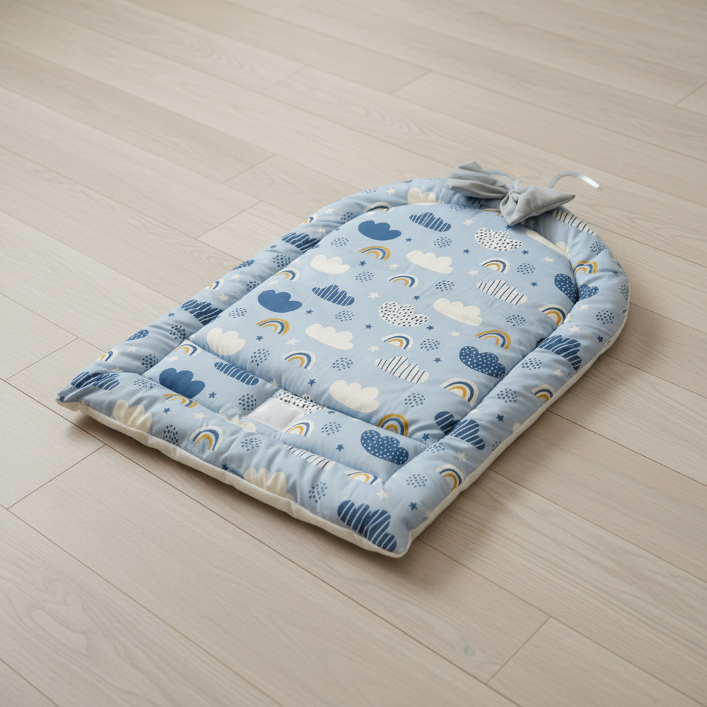 مفرش تغيير سكاي بلو - Changing Mat – Sky Blue | Luly Baby - مفرش تغيير حفاضات عملي ومقاوم للماء لتغيير الحفاض بسهولة وأمان