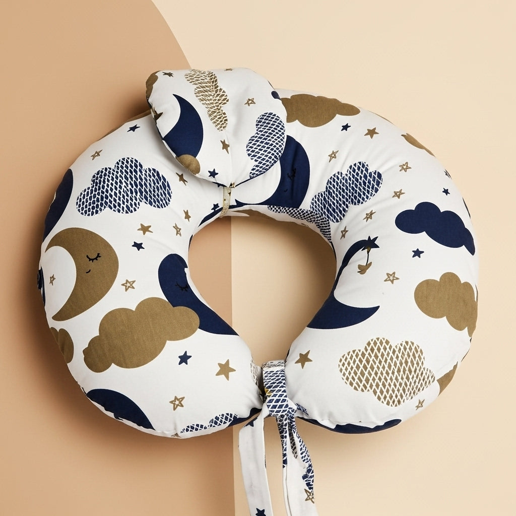 وسادة الرضاعة – تيراكوتا كلاود - Nursing Pillow –Terracotta Cloud | Luly Baby - وسادة رضاعة مريحة تدعم وضعية صحية للأم والطفل أثناء الرضاعة