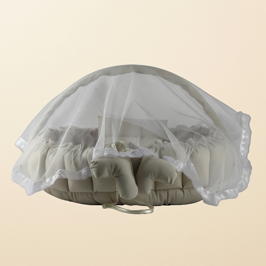 بيبي نيست – بيج - Circular Baby Nest – Beige | Luly Baby - بيبي نيست آمن ومريح لنوم ولعب الرضيع