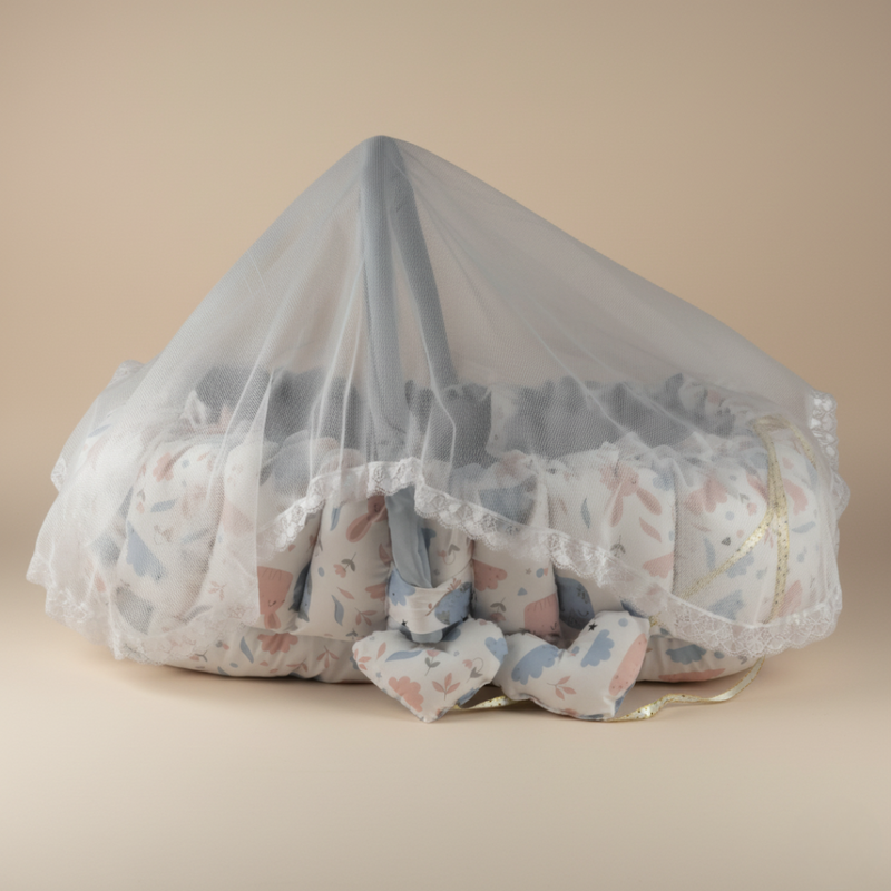 Oval Baby Nest - Gray Hush