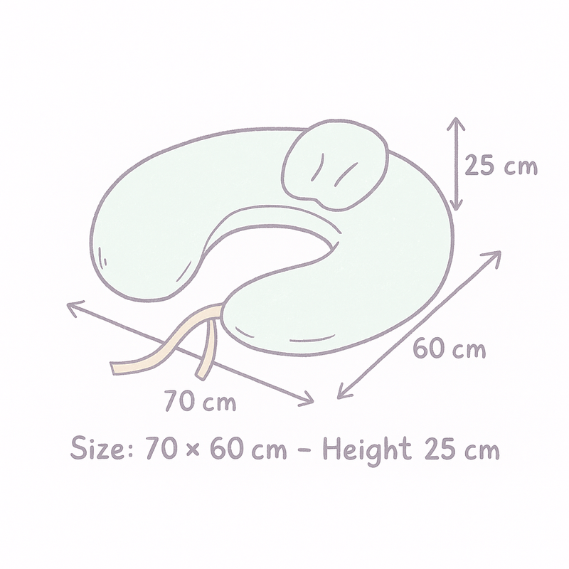 Nursing Pillow – Brown & Blue Hugs