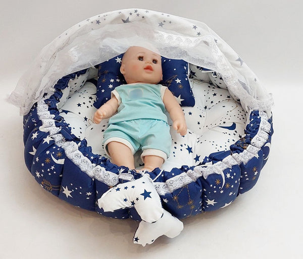 Circular Baby Nest - Navy
