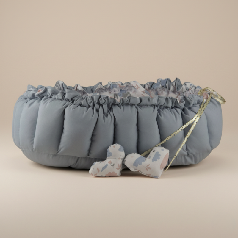 Oval Baby Nest - Gray Hush