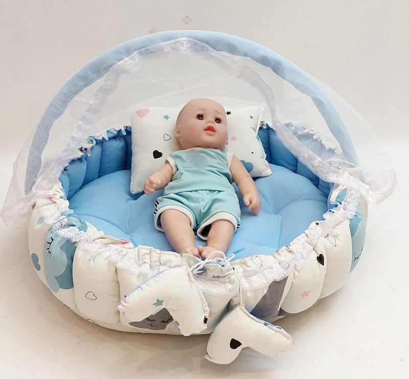 Circular Baby Nest – Baby Blue