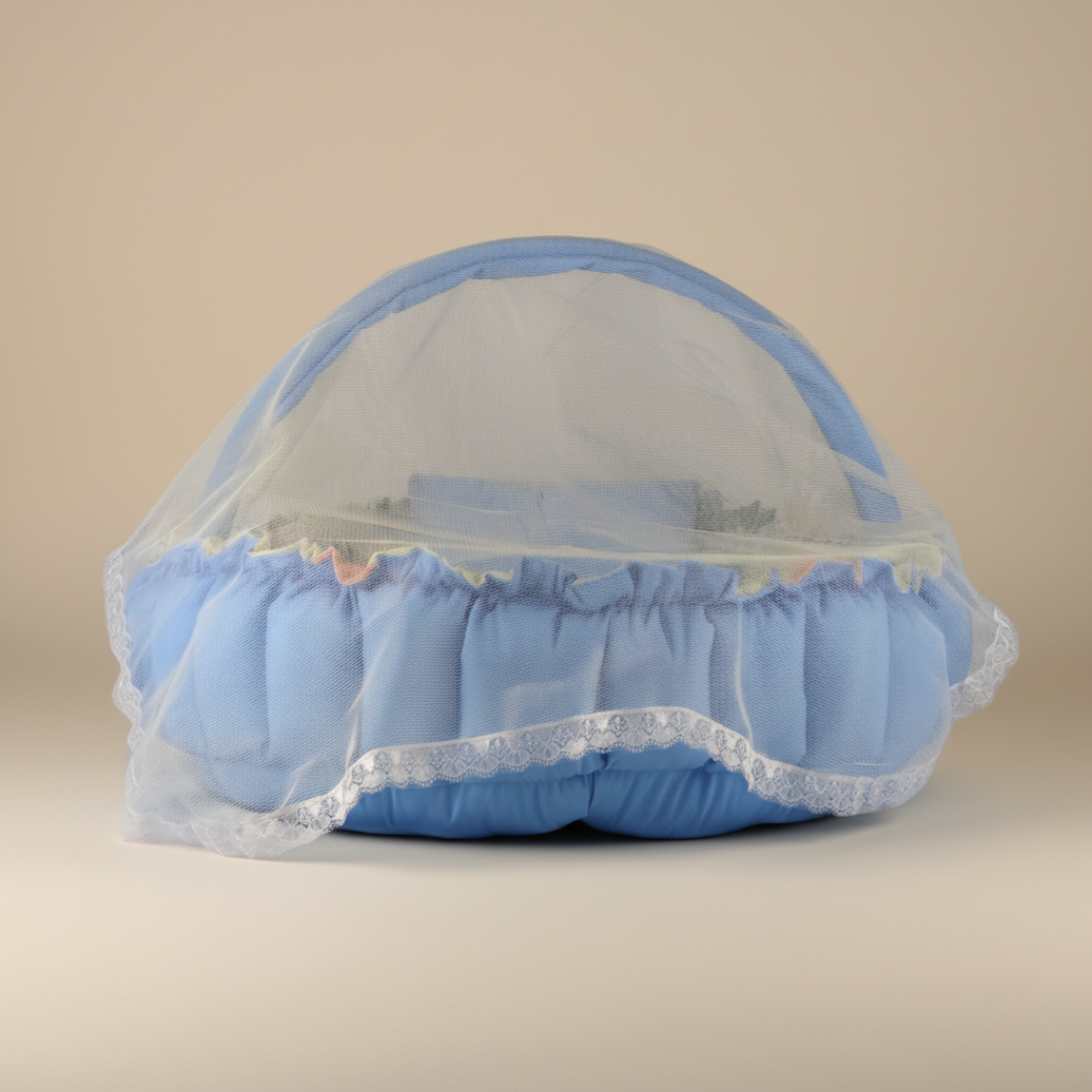 بيبي نيست – أزرق فاتح - Circular Baby Nest – The Blue Cloud | Luly Baby - بيبي نيست آمن ومريح لنوم ولعب الرضيع