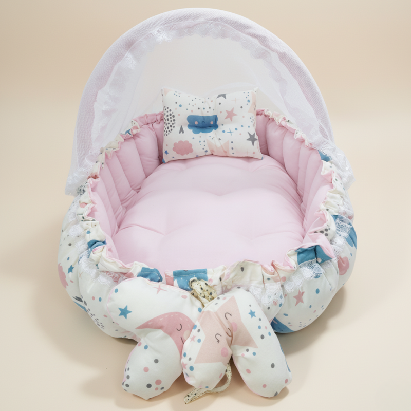 Oval Baby Nest - Pink