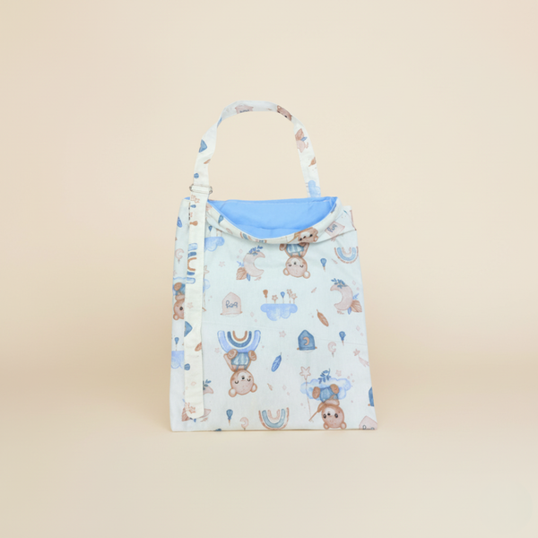 Nursing Cover - Brown & Blue Hugs