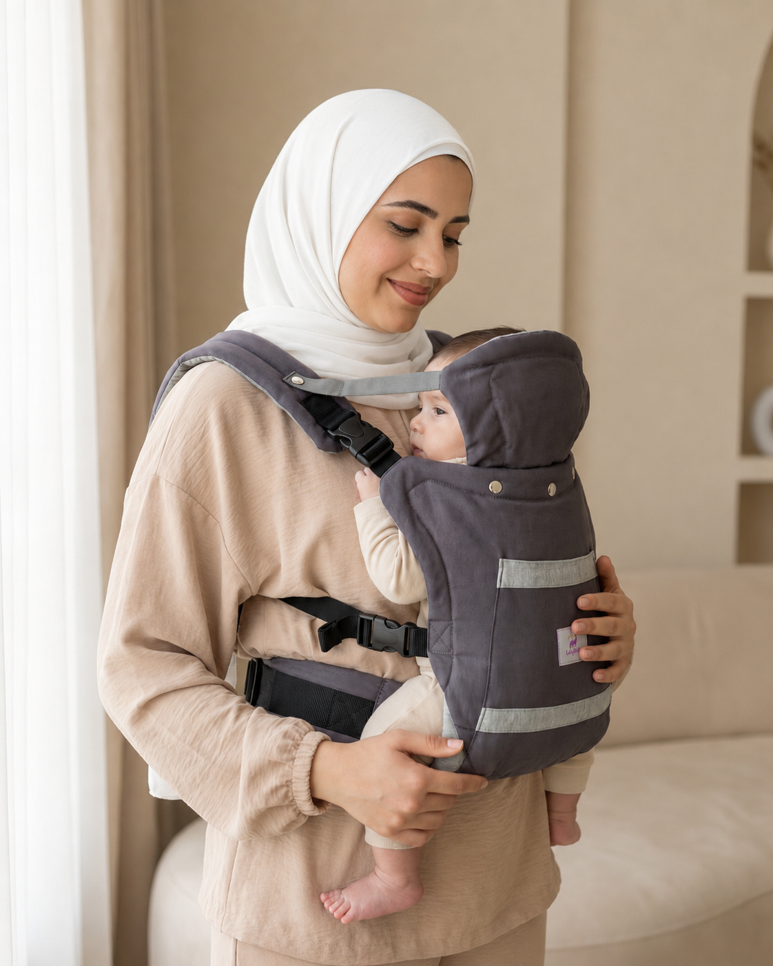 طقم الخروج لولي بيبي (حمالة أطفال وحقيبة أم) - Luly Baby On-the-Go Set | Luly Baby - طقم خروج متكامل يجمع حمالة الأطفال وحقيبة الأم