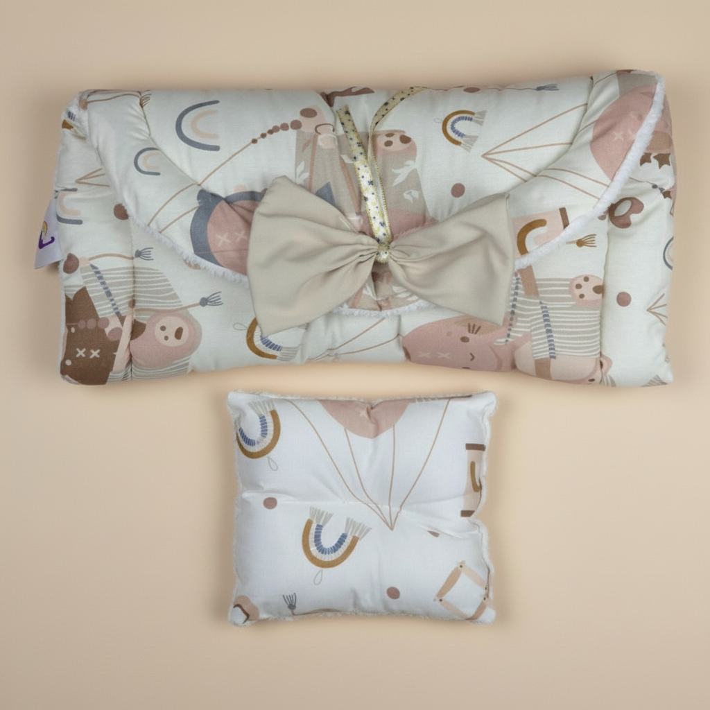 مفرش تغيير دريمي بيج - Changing Mat – Dreamy Beige | Luly Baby - مفرش تغيير حفاضات عملي ومقاوم للماء لتغيير الحفاض بسهولة وأمان