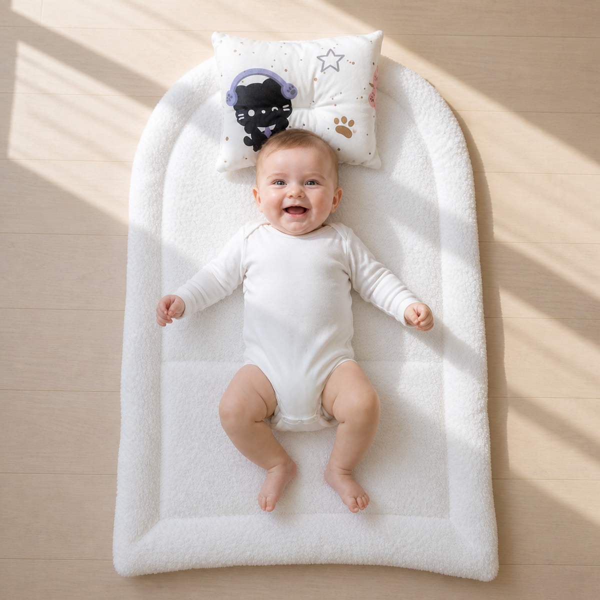 مفرش تغيير كوزي كاتس - Changing Mat – Cozy Cats | Luly Baby - مفرش تغيير حفاضات عملي ومقاوم للماء لتغيير الحفاض بسهولة وأمان