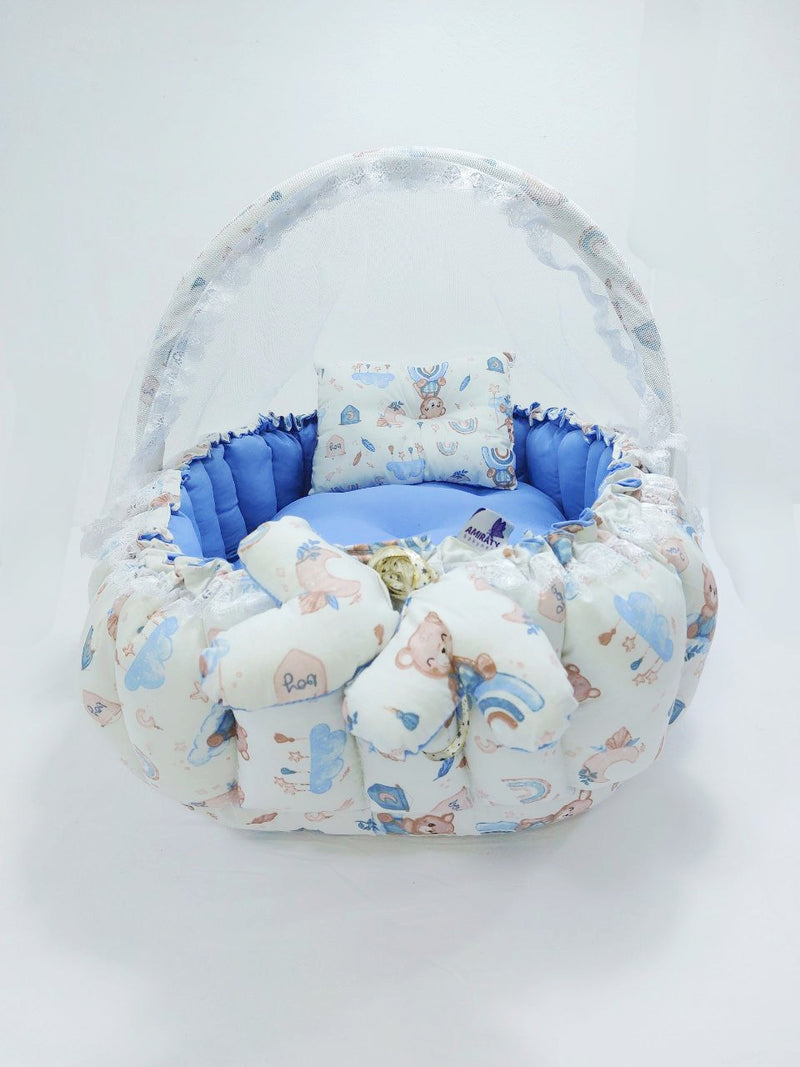 Oval Baby Nest - Baby Blue