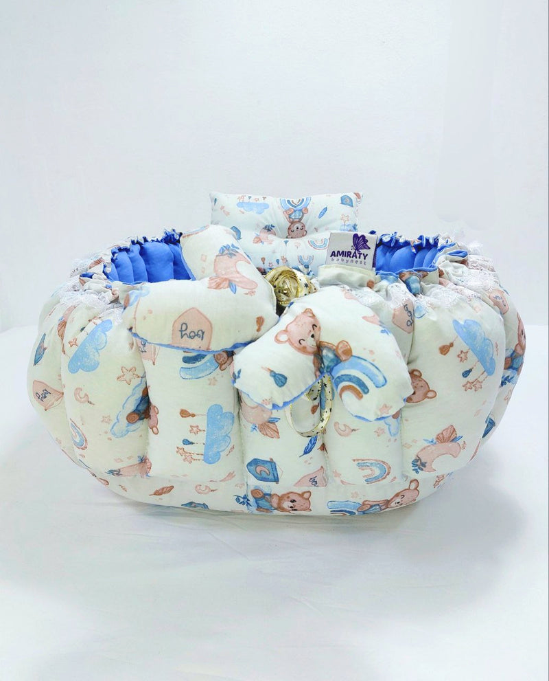 Oval Baby Nest - Baby Blue