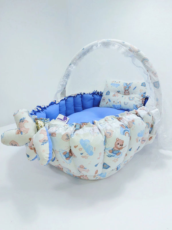Oval Baby Nest - Baby Blue