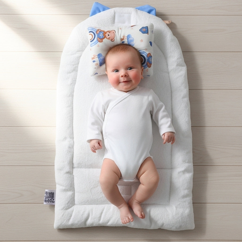 مفرش تغيير براون آند بلو هاجز - Changing Mat – Brown & Blue Hugs | Luly Baby - مفرش تغيير حفاضات عملي ومقاوم للماء لتغيير الحفاض بسهولة وأمان