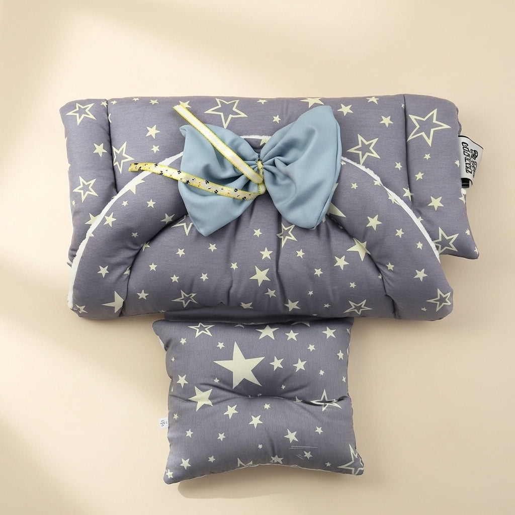 مفرش تغيير جراي ستار - Changing Mat – Gray star | Luly Baby - مفرش تغيير حفاضات عملي ومقاوم للماء لتغيير الحفاض بسهولة وأمان