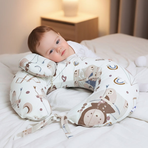 Nursing Pillow - Beige Creamy Monkey