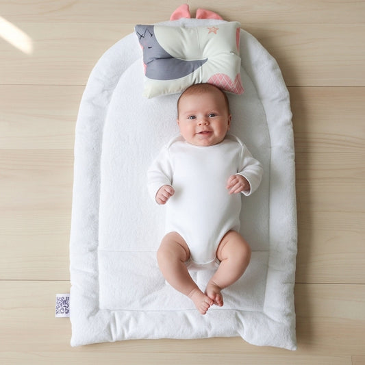 مفرش تغيير روز كلاود - Changing Mat – Rose Cloud | Luly Baby - مفرش تغيير حفاضات عملي ومقاوم للماء لتغيير الحفاض بسهولة وأمان