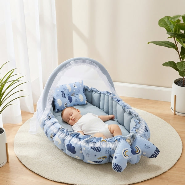 Oval Baby Nest – Grey