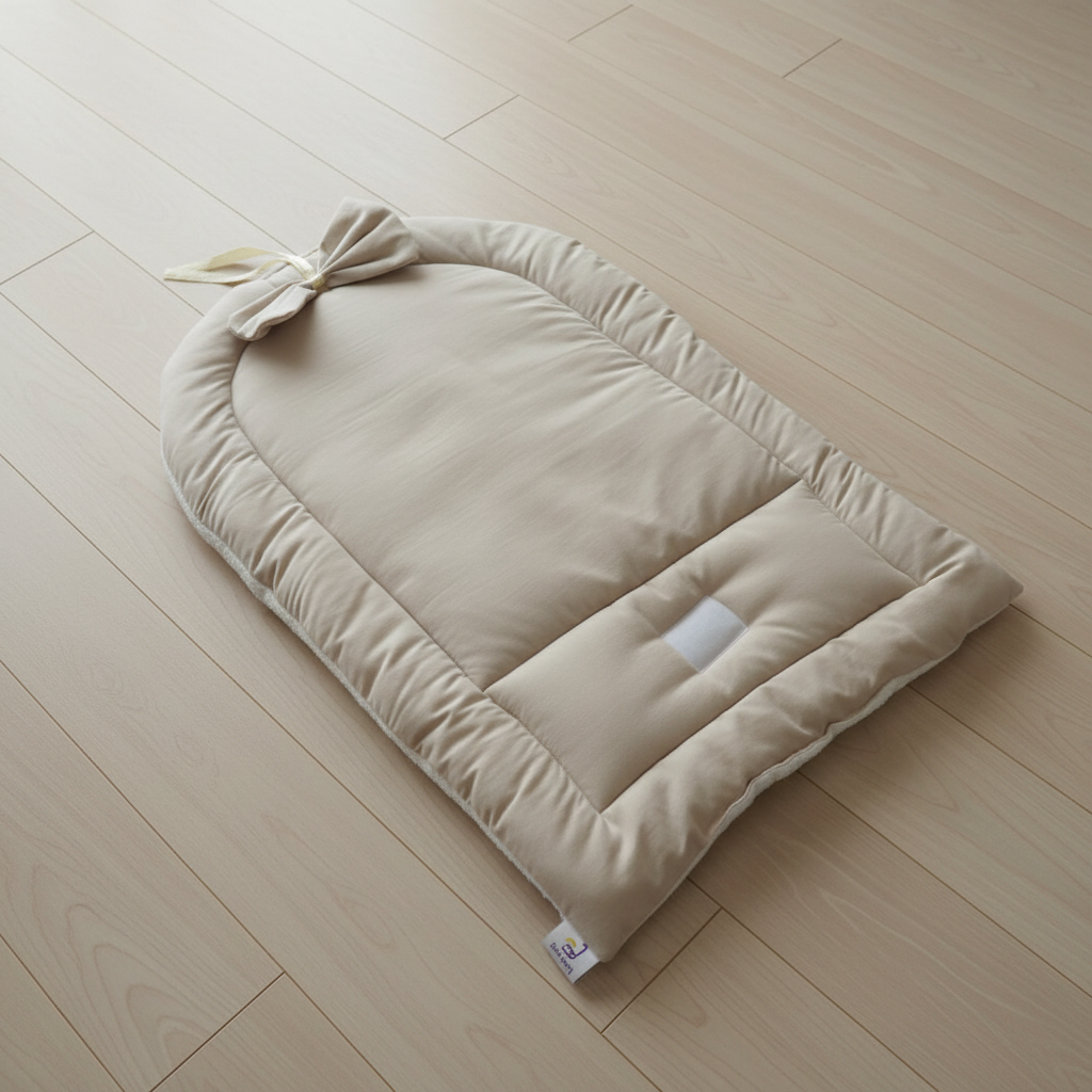 مفرش تغيير بلين بيج - Changing Mat – Plain Beige | Luly Baby - مفرش تغيير حفاضات عملي ومقاوم للماء لتغيير الحفاض بسهولة وأمان