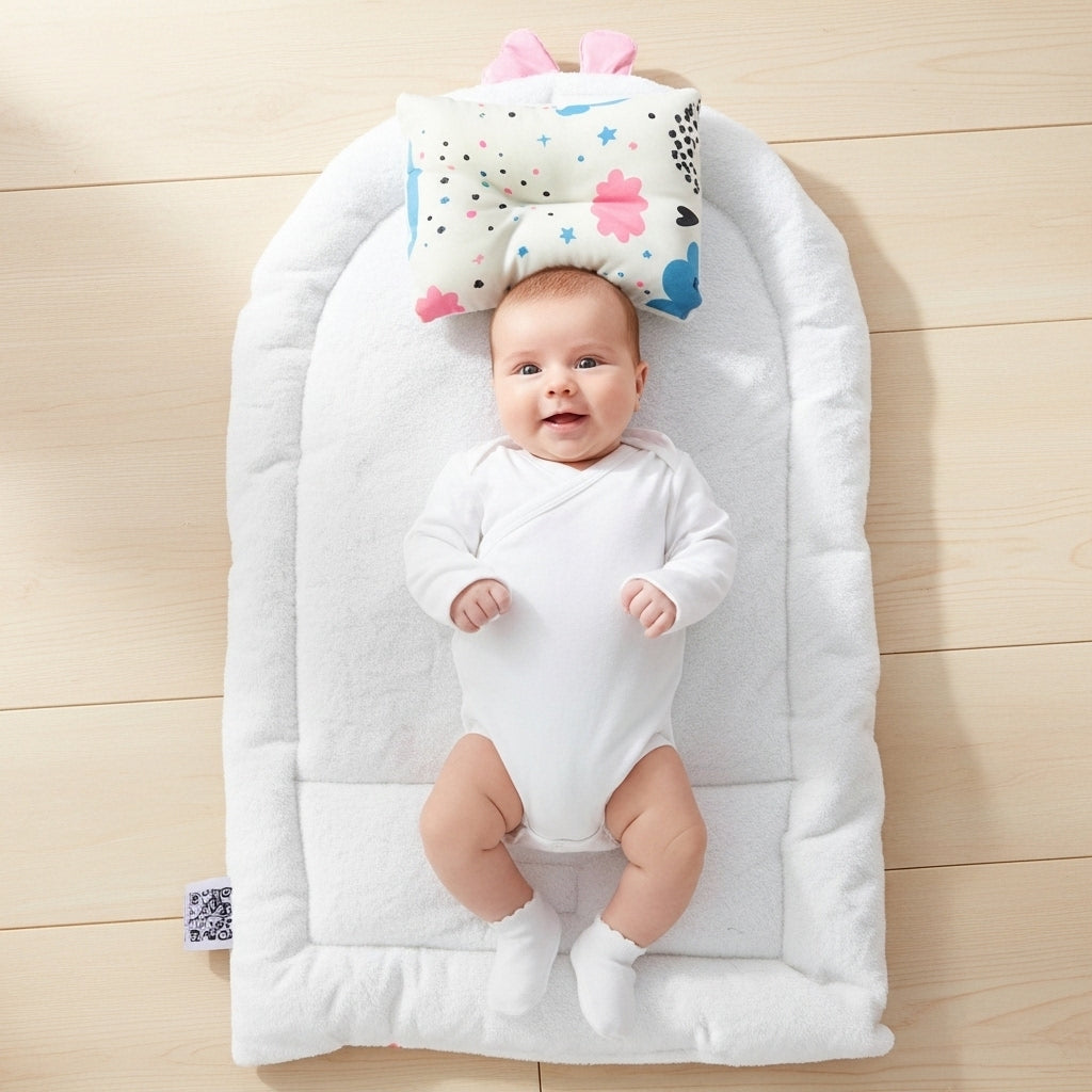 مفرش تغيير بينك ستارز - Changing Mat – Pink Stars | Luly Baby - مفرش تغيير حفاضات عملي ومقاوم للماء لتغيير الحفاض بسهولة وأمان