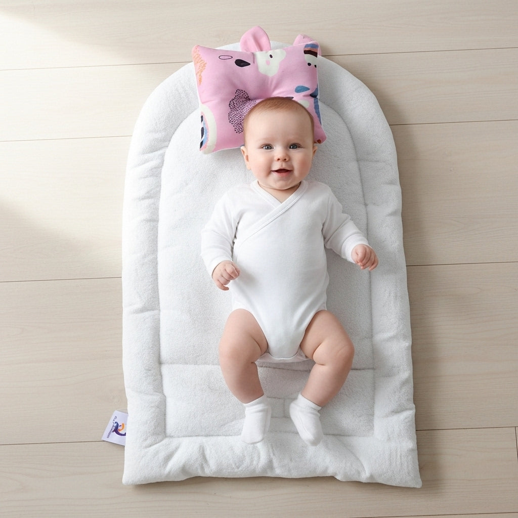 مفرش تغيير دريمي بينك - Changing Mat – Dreamy Pink | Luly Baby - مفرش تغيير حفاضات عملي ومقاوم للماء لتغيير الحفاض بسهولة وأمان