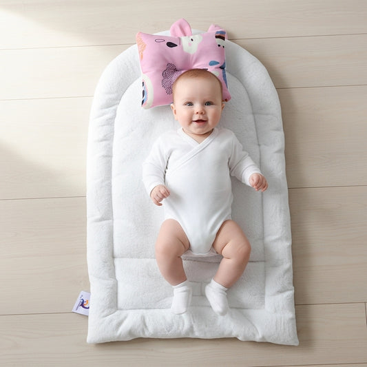 مفرش تغيير دريمي بينك - Changing Mat – Dreamy Pink | Luly Baby - مفرش تغيير حفاضات عملي ومقاوم للماء لتغيير الحفاض بسهولة وأمان