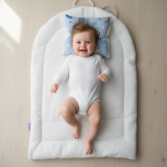 مفرش تغيير سكاي بلو - Changing Mat – Sky Blue | Luly Baby - مفرش تغيير حفاضات عملي ومقاوم للماء لتغيير الحفاض بسهولة وأمان