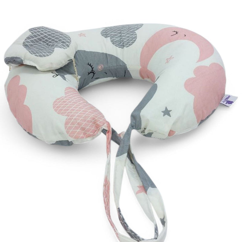 Nursing Pillow – Pastel gray and pink