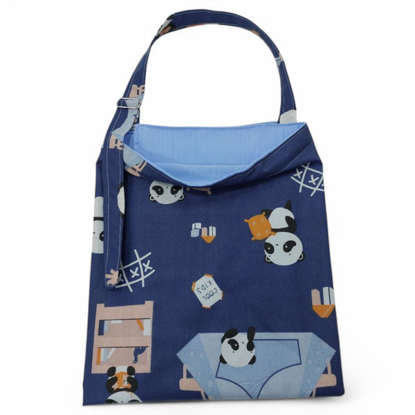 Nursing Cover – Blue panda pattern