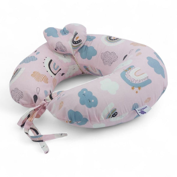 Nursing Pillow – Pink and blue clouds