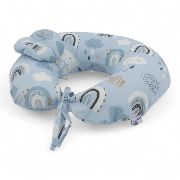Nursing Pillow – Light blue rainbow