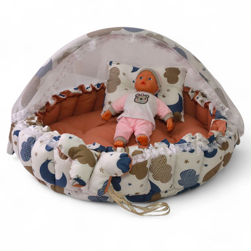 Circular Baby Nest – Terracotta Cloud