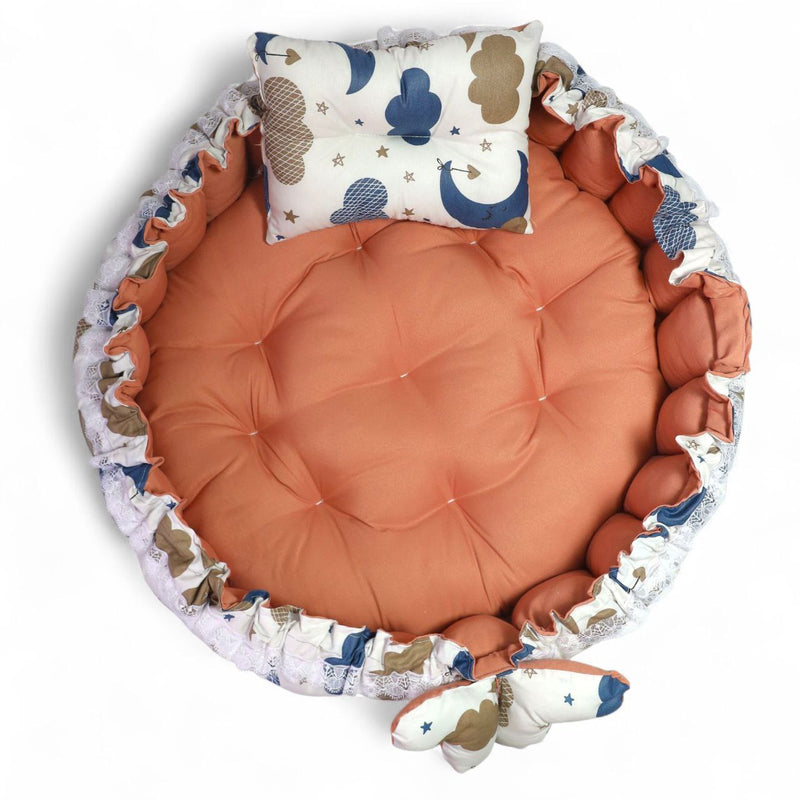 Circular Baby Nest – Terracotta Cloud