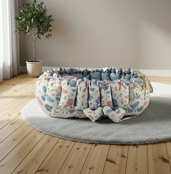 Oval Baby Nest - Gray Hush