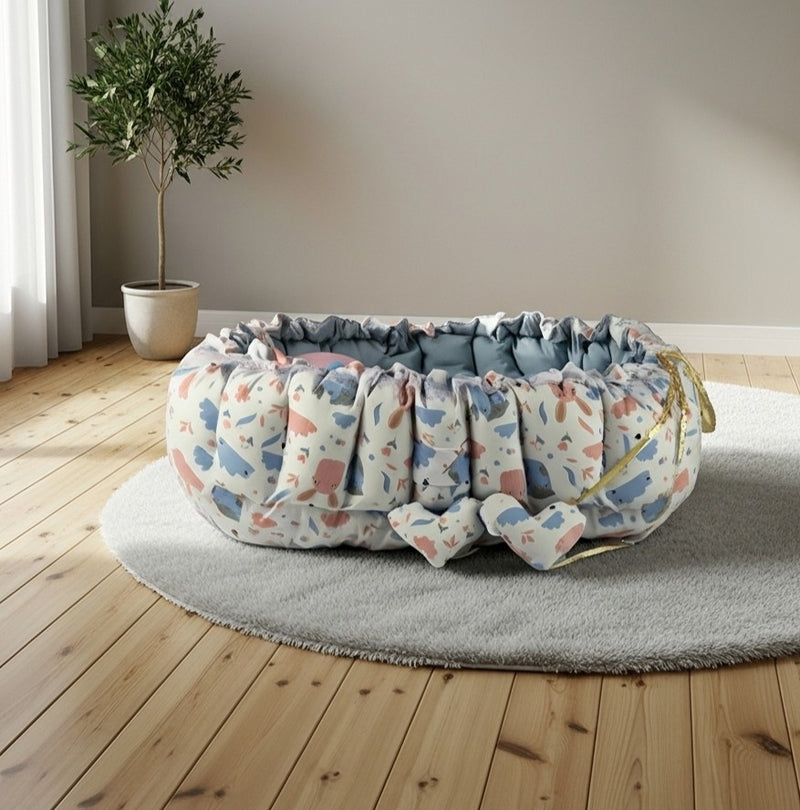 Oval Baby Nest - Gray Hush